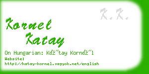 kornel katay business card
